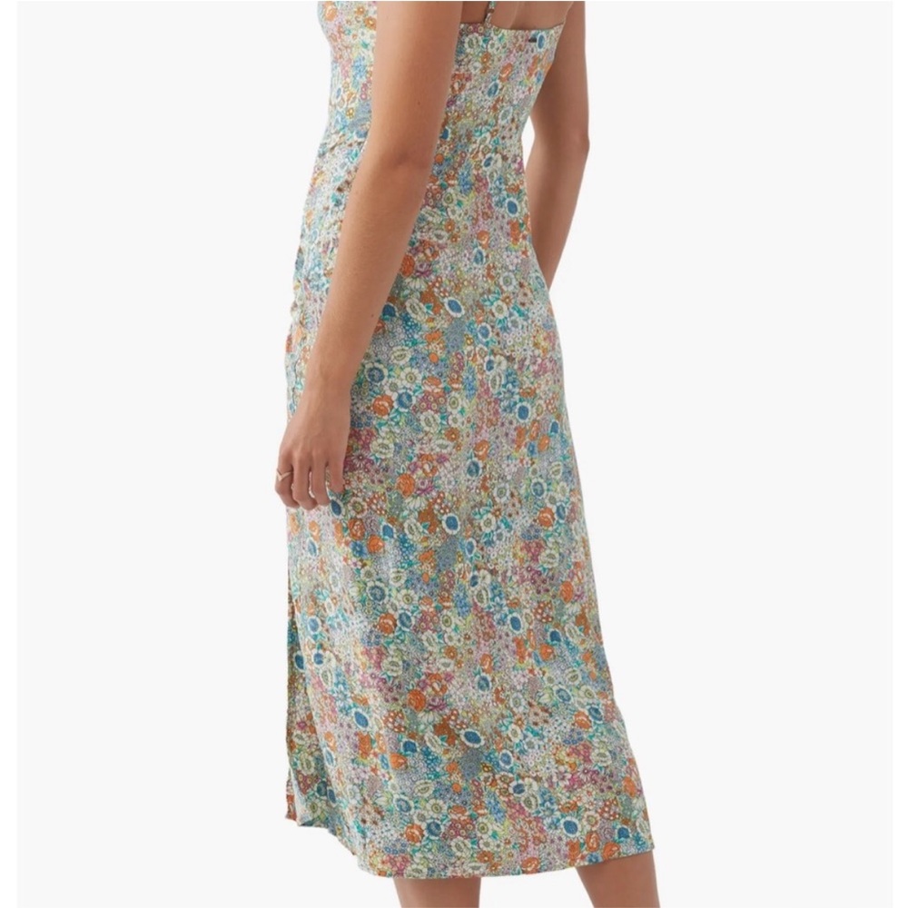 O’Neill Tavia Floral Ruched Midi Dress S - Picture 2 of 12
